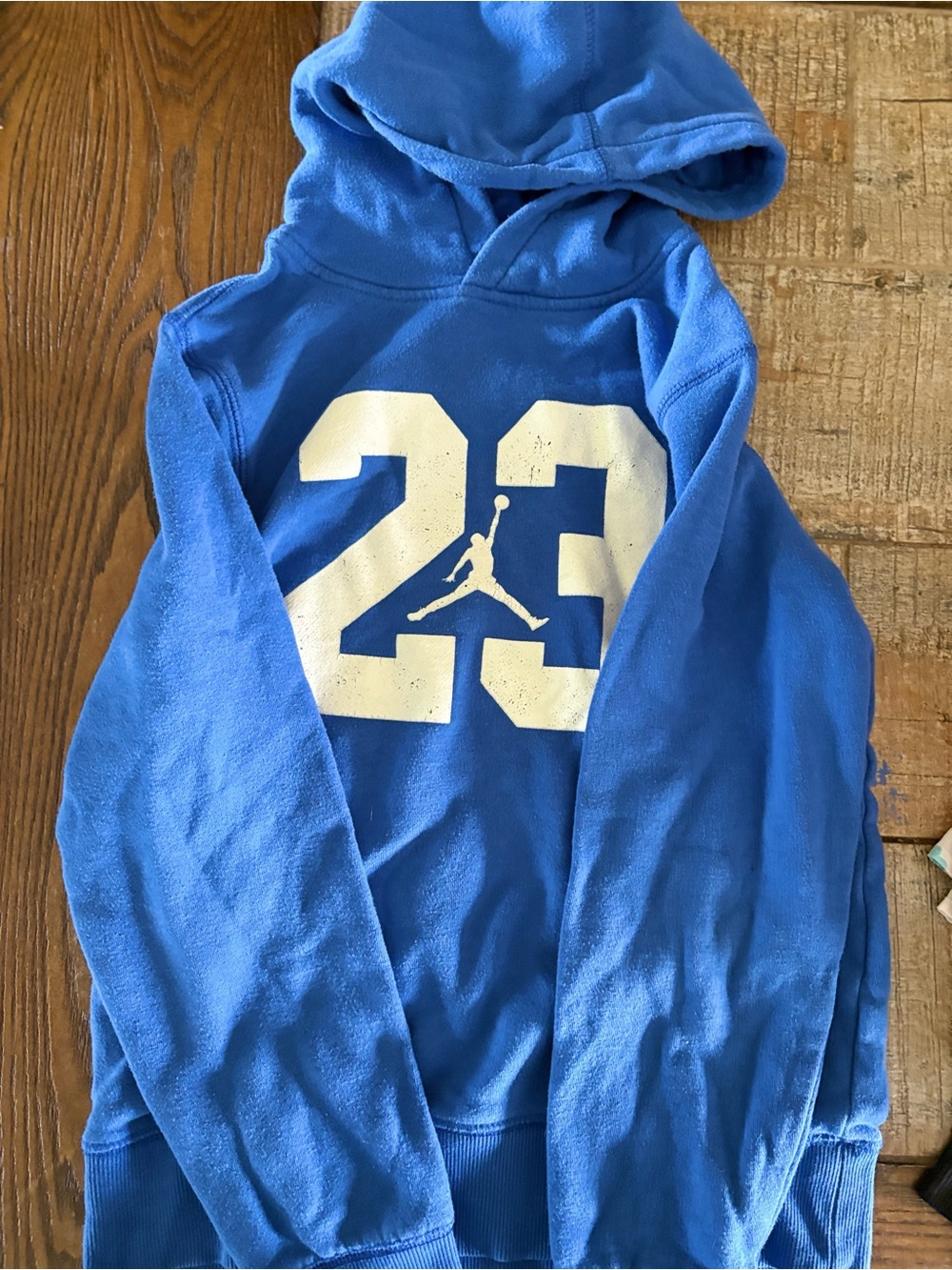 Jordan Kids Blue Hoodie with White 23 Graphic